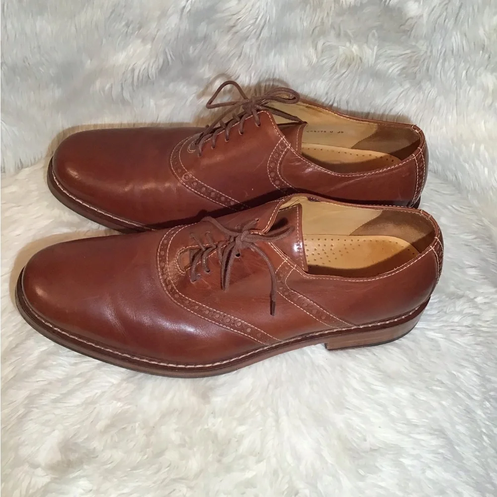 Cole haan Mens  brown leather Oxford dress shoes size 10